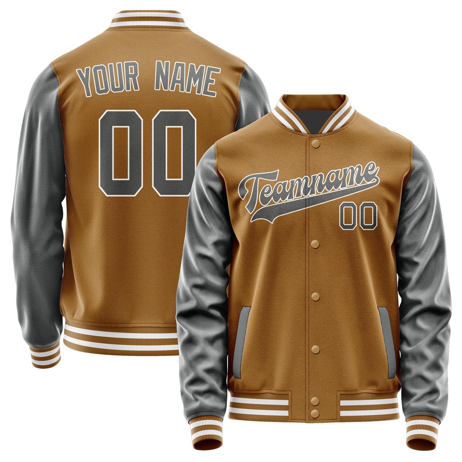 Custom Khaki Dark Grey Jacket JA2222202218B31820