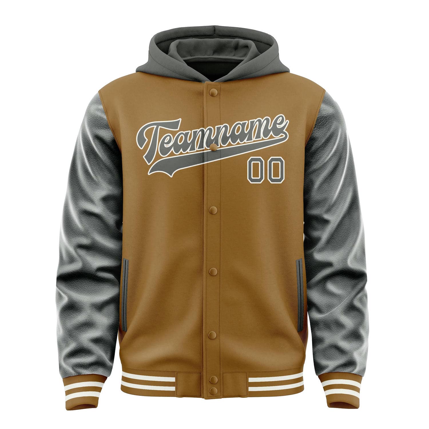 Custom Khaki Dark Grey Jacket