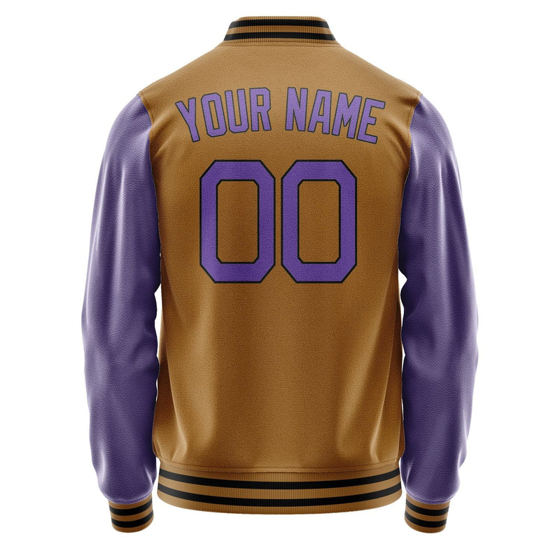 Custom Khaki Light Purple Jacket JA2222232217B21723