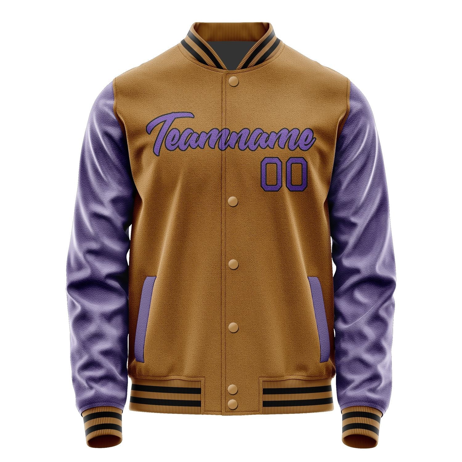 Custom Khaki Light Purple Jacket JA2222232217B21723