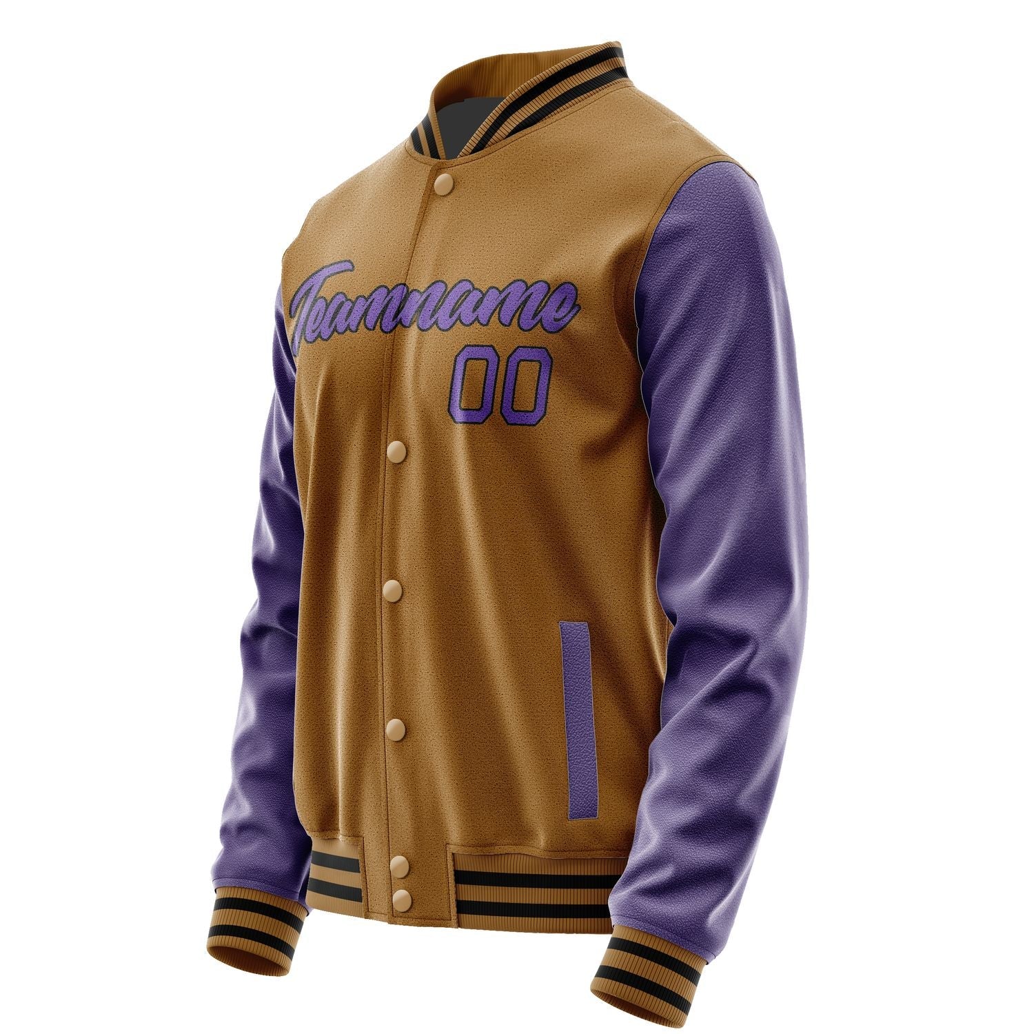 Custom Khaki Light Purple Jacket JA2222232217B21723