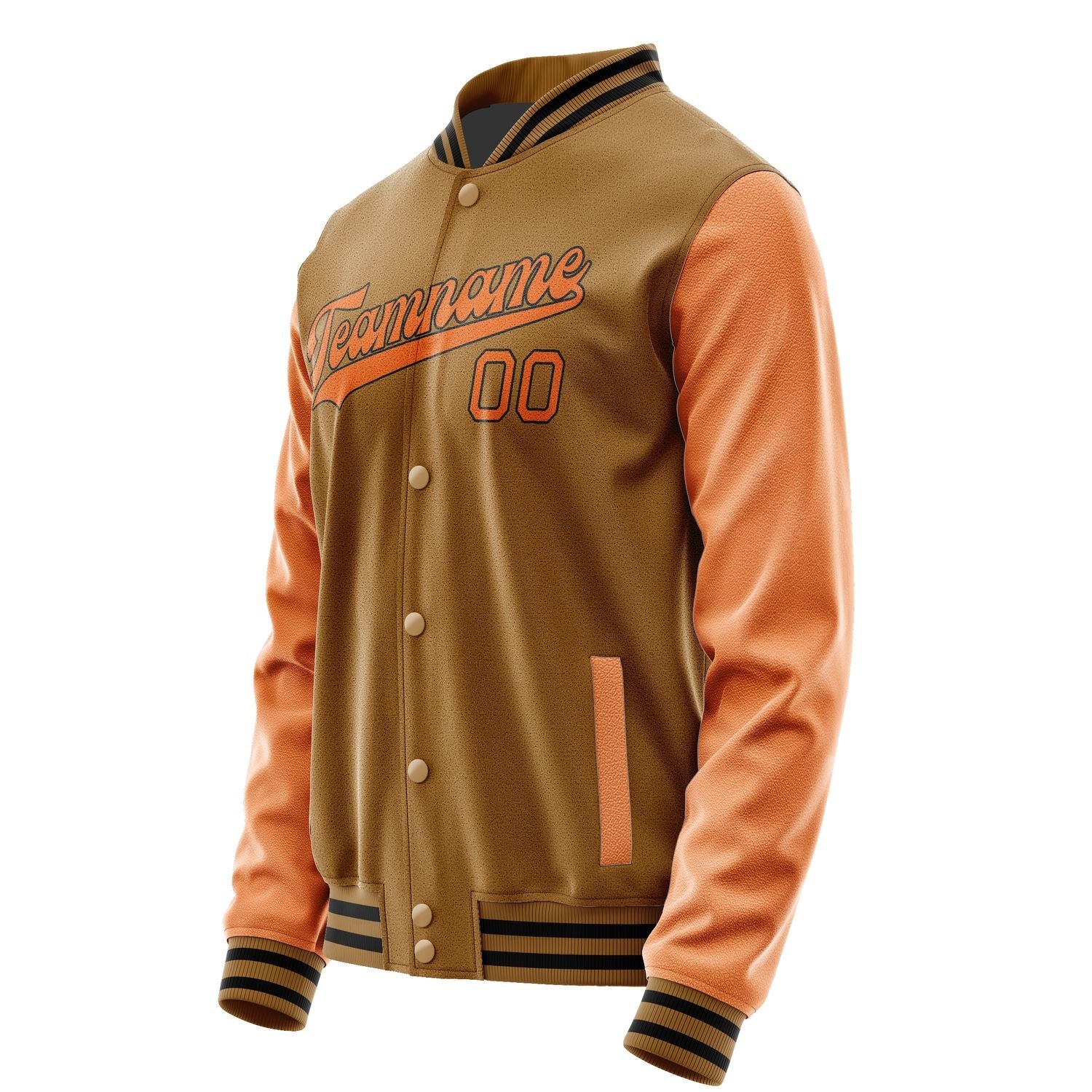 Custom Khaki Orange Jacket JA2222282217B31728