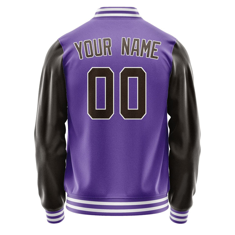 Custom Light Purple Brown Jacket JA2323012318B31801