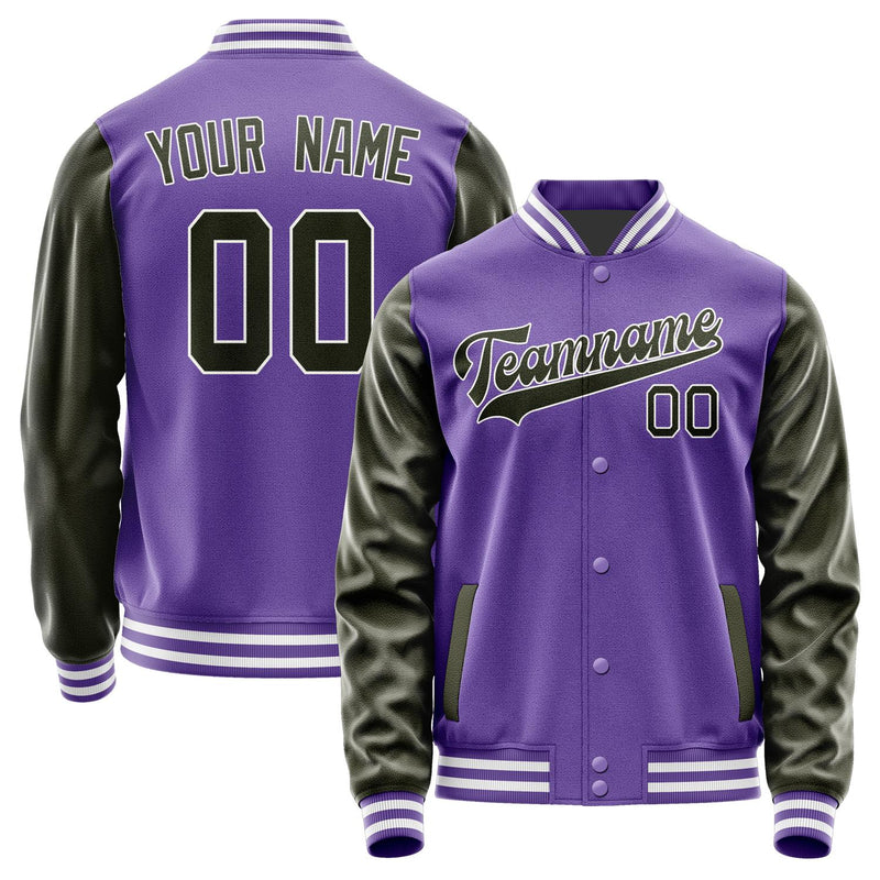 Custom Light Purple Olive Jacket JA2323022318B31802