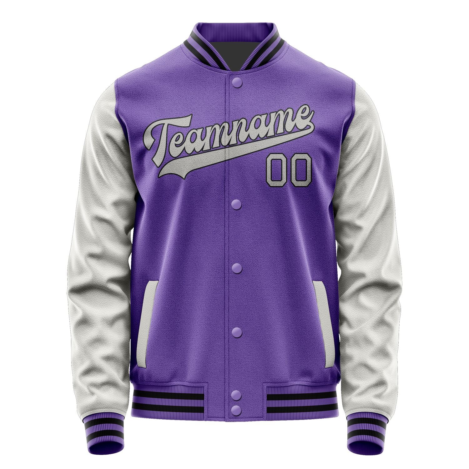 Custom Light Purple Gray Jacket JA2323042317B31704
