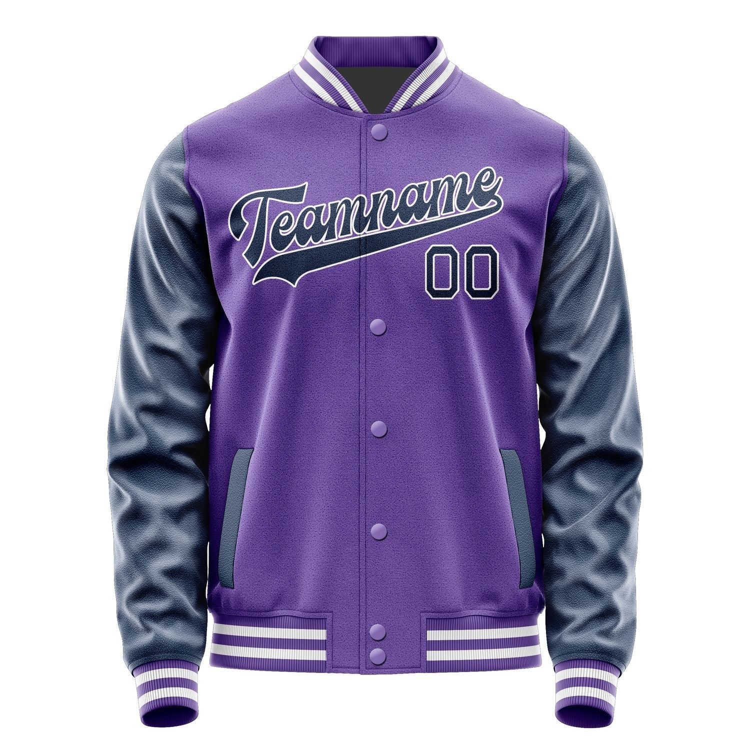 Custom Light Purple Blue Jacket JA2323102318B31810