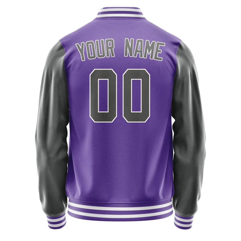 Custom Light Purple Dark Grey Jacket JA2323202318B31820