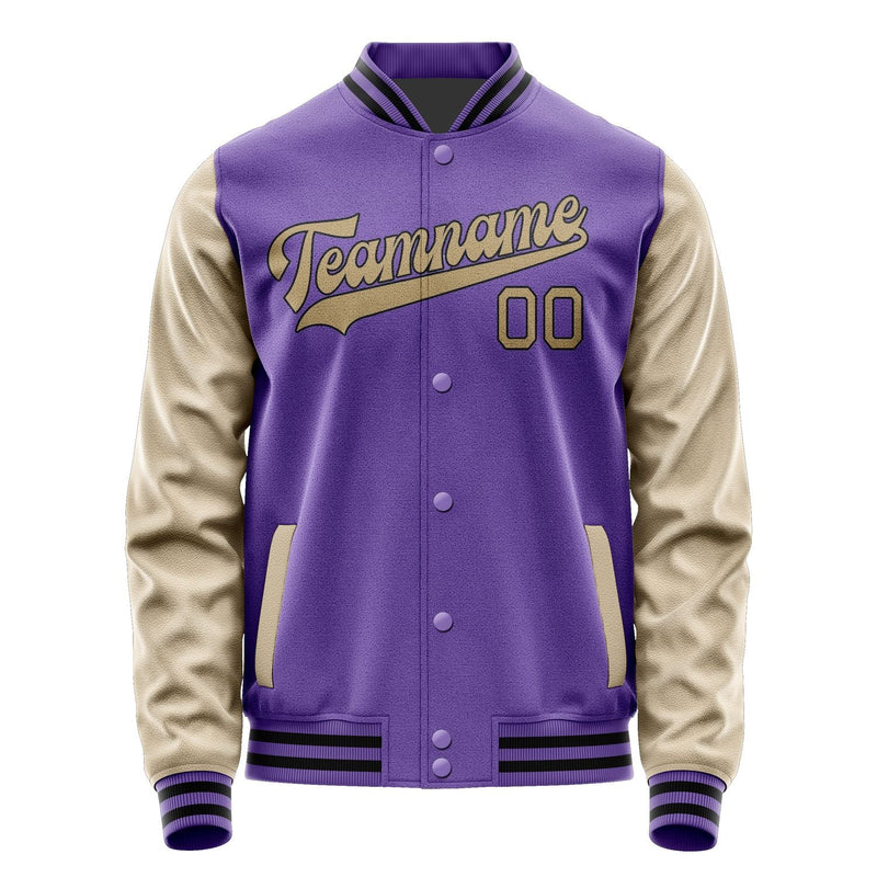 Custom Light Purple Light Khaki Jacket JA2323252317B31725