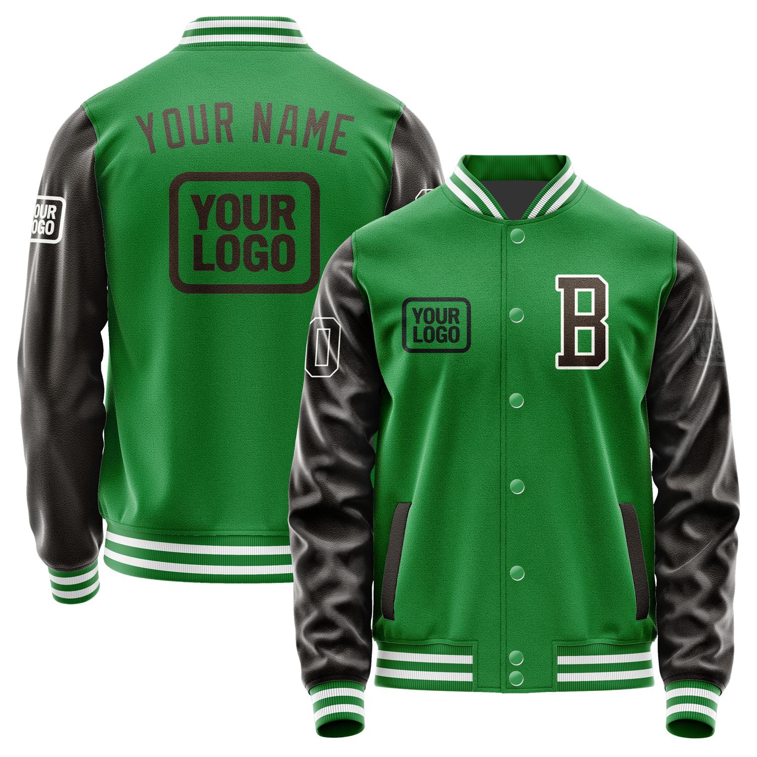 Custom Emerald Green Brown Jacket JA242401241818010118