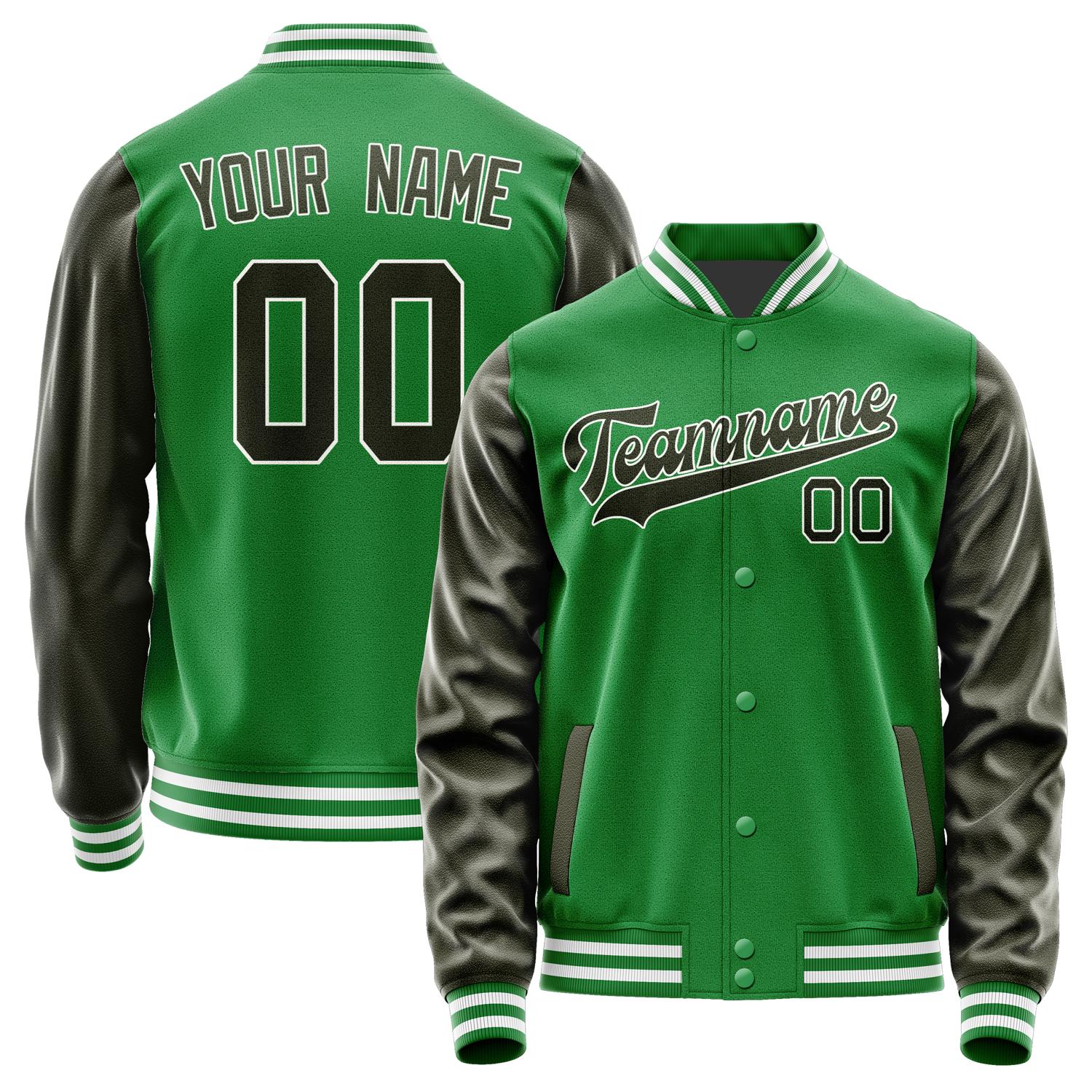 Custom Emerald Green Olive Jacket JA2424022418B31802
