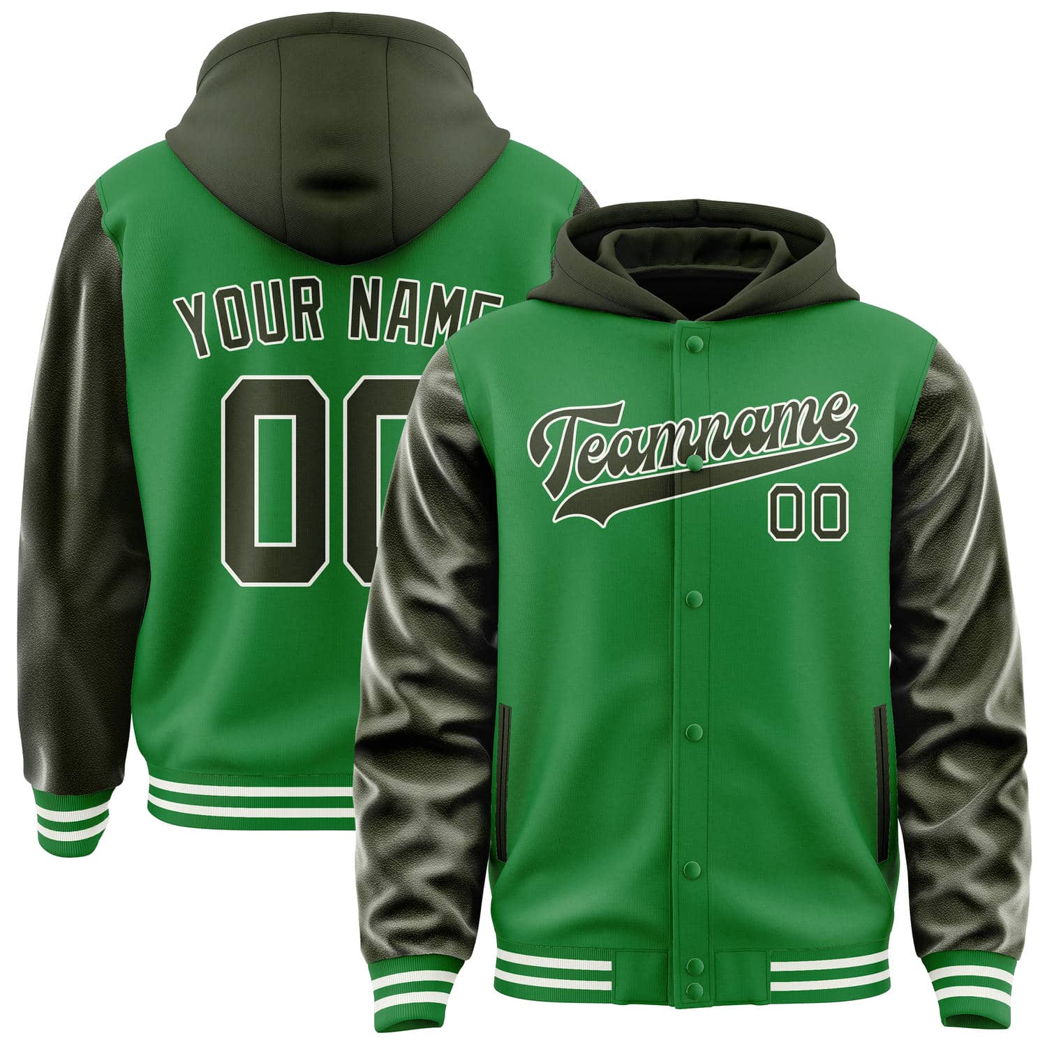 Custom Emerald Green Olive Jacket