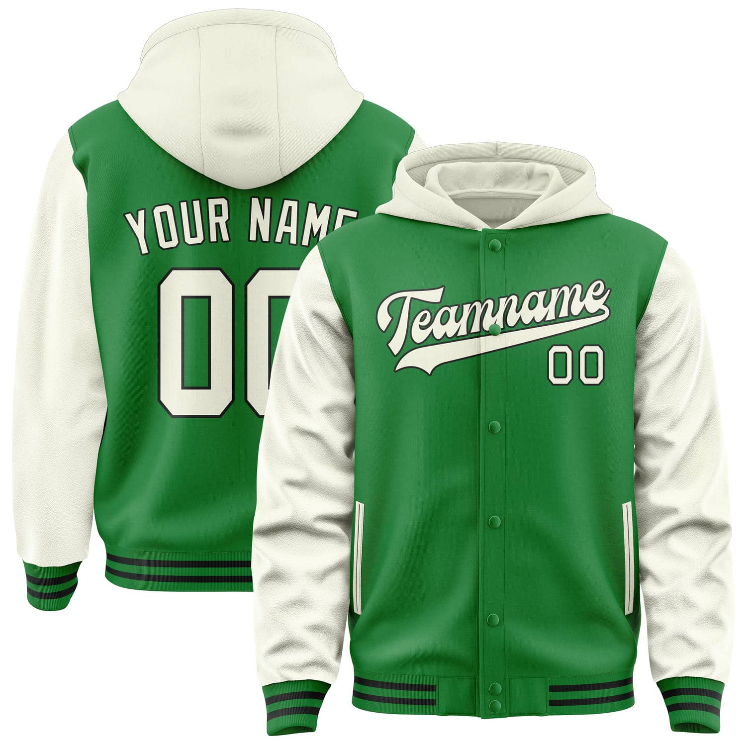 Custom Emerald Green Cream Jacket