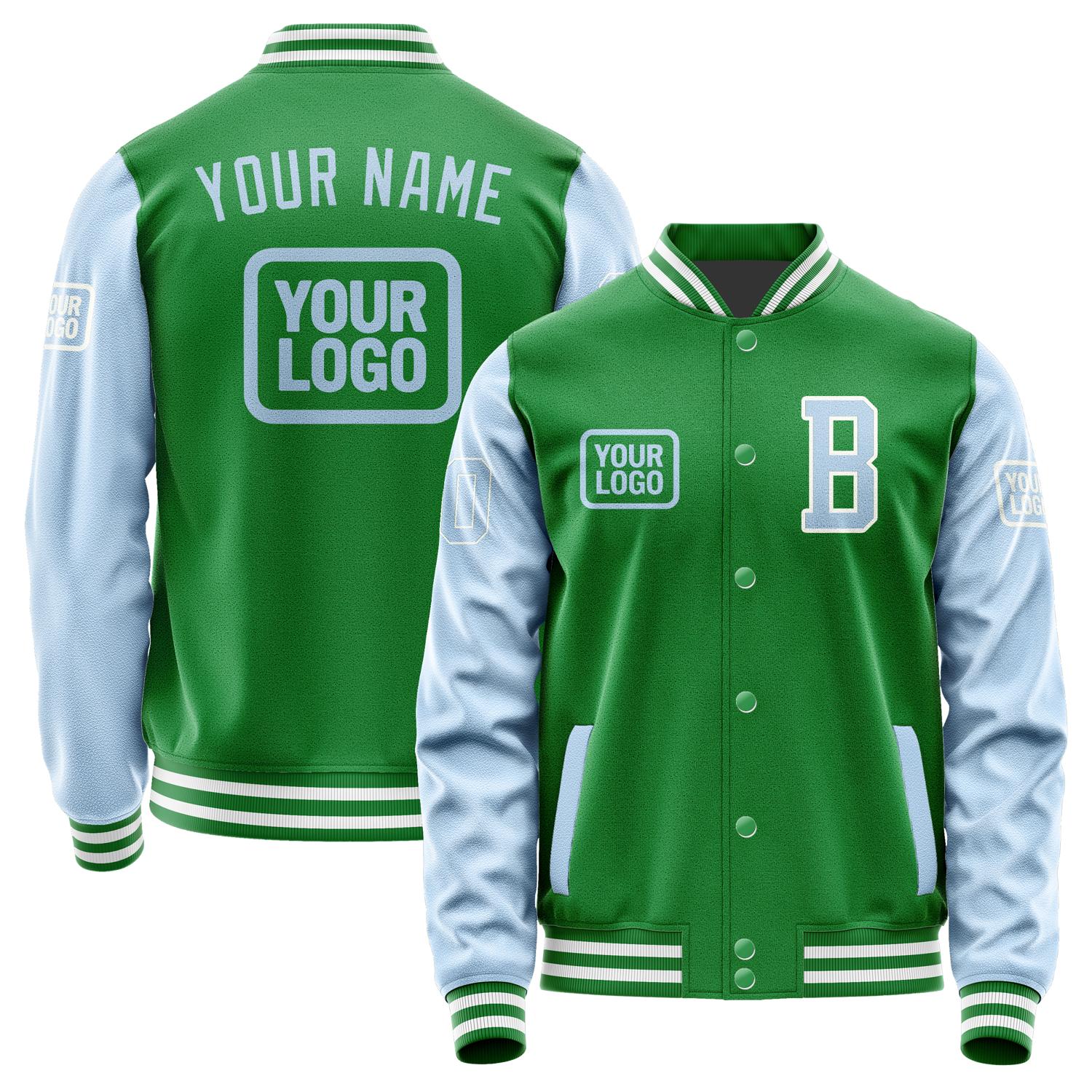Custom Emerald Green Light Blue Jacket JA242408241818080818