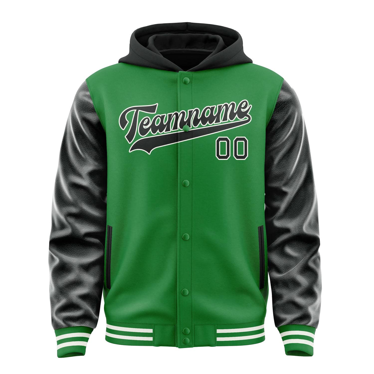 Custom Emerald Green Black Jacket