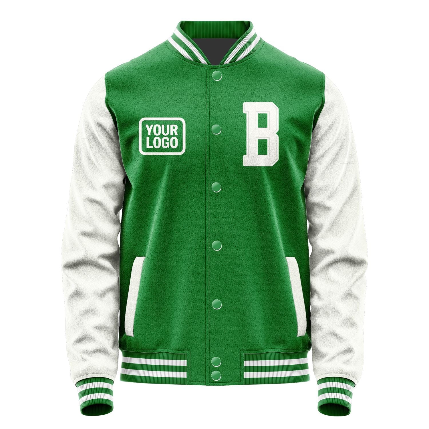 Custom Emerald Green White Jacket JA242418241818181818