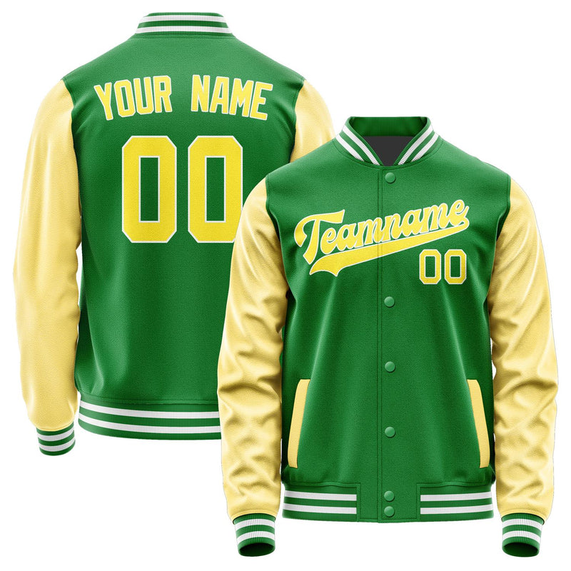 Custom Emerald Green Light Yellow Jacket JA2424262418B31826