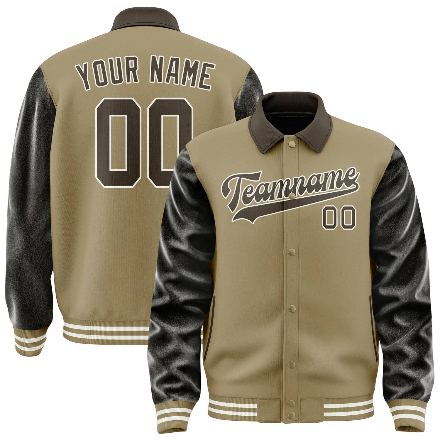 Custom Light Khaki Brown Jacket