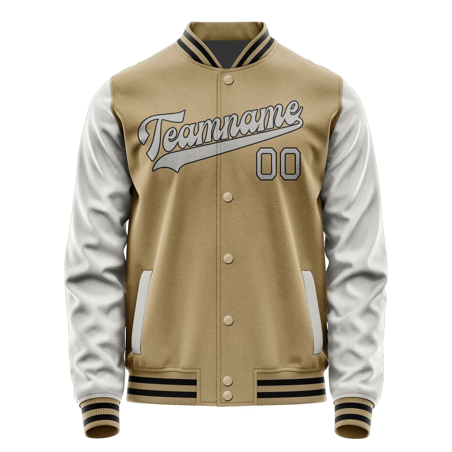 Custom Light Khaki Gray Jacket JA2525042517B31704
