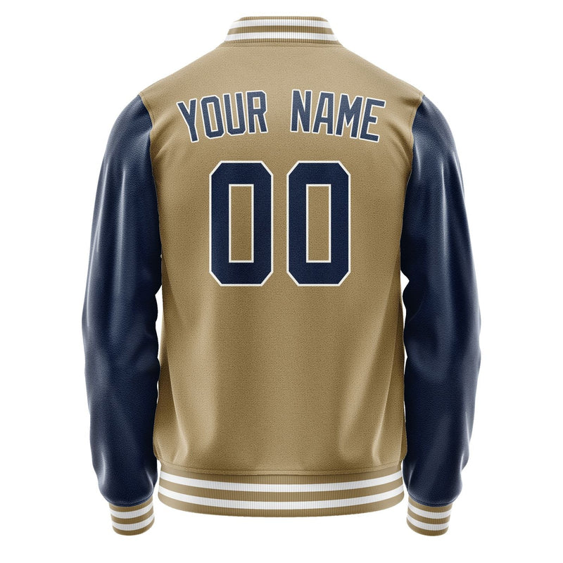 Custom Light Khaki Blue Jacket JA2525102518B31810