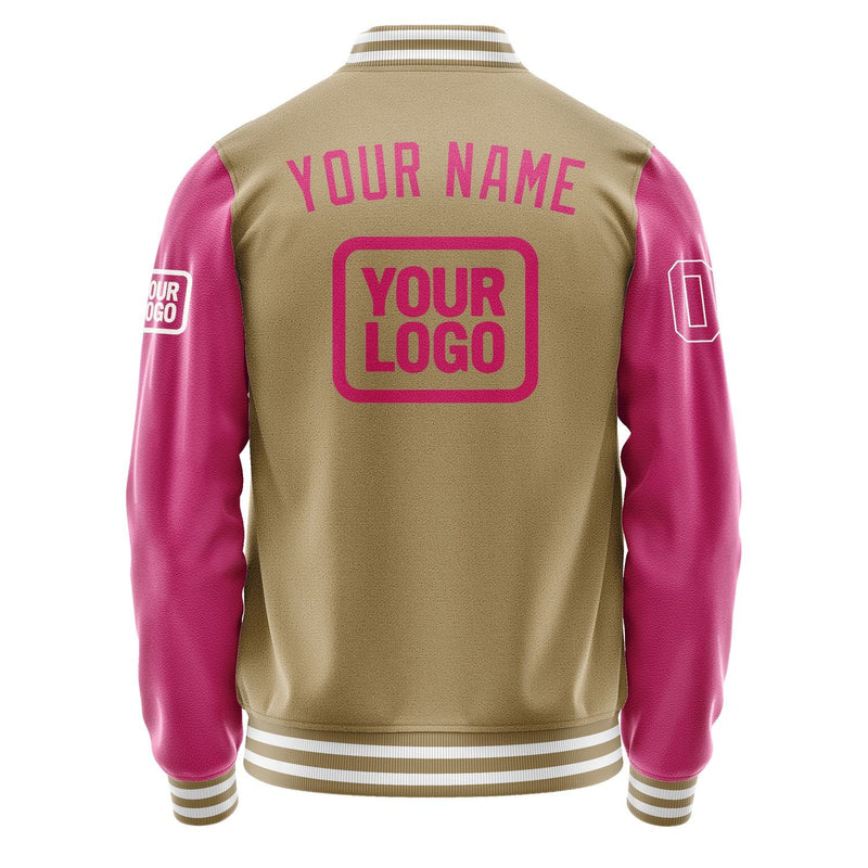 Custom Light Khaki Pink Jacket JA252513251818131318