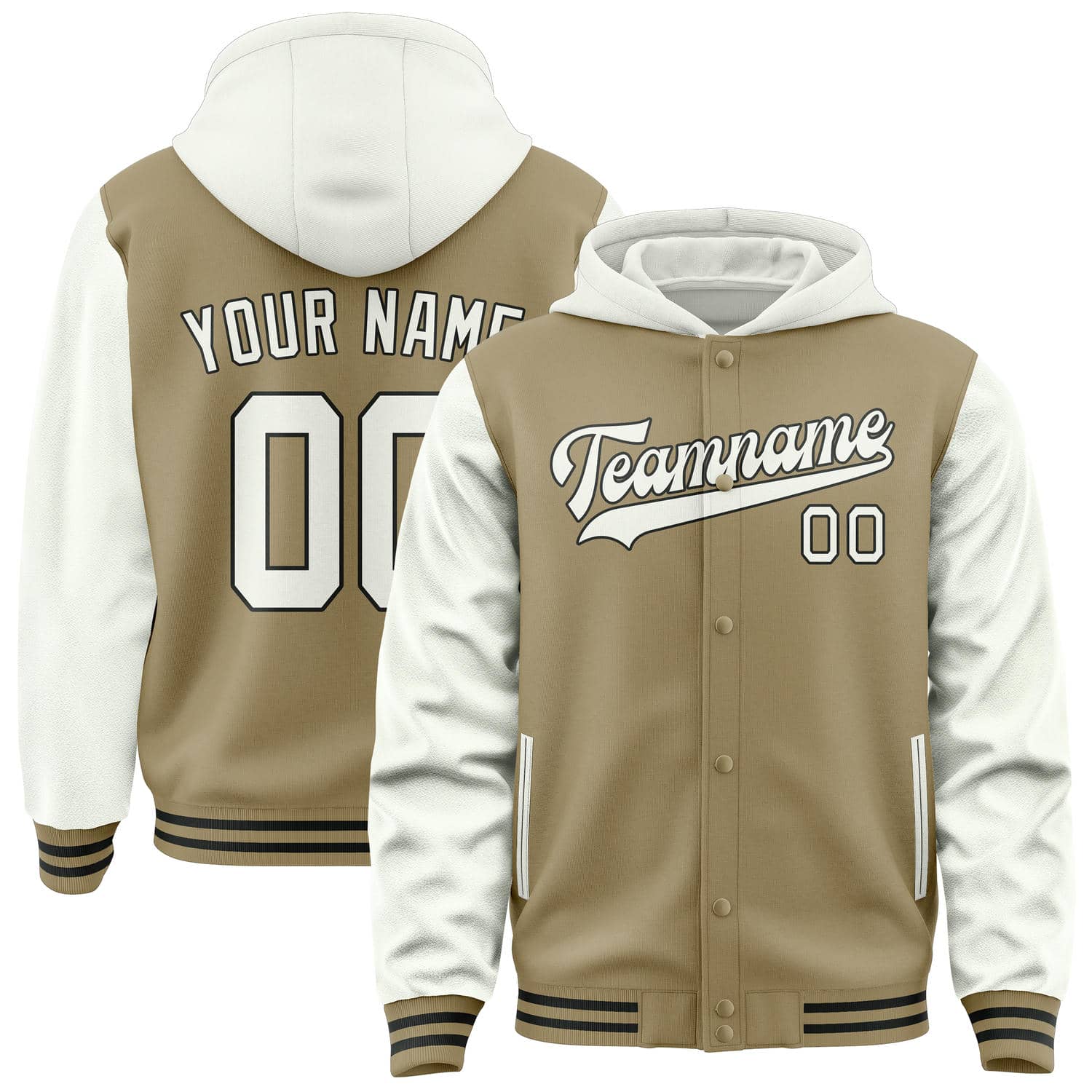 Custom Light Khaki White Jacket