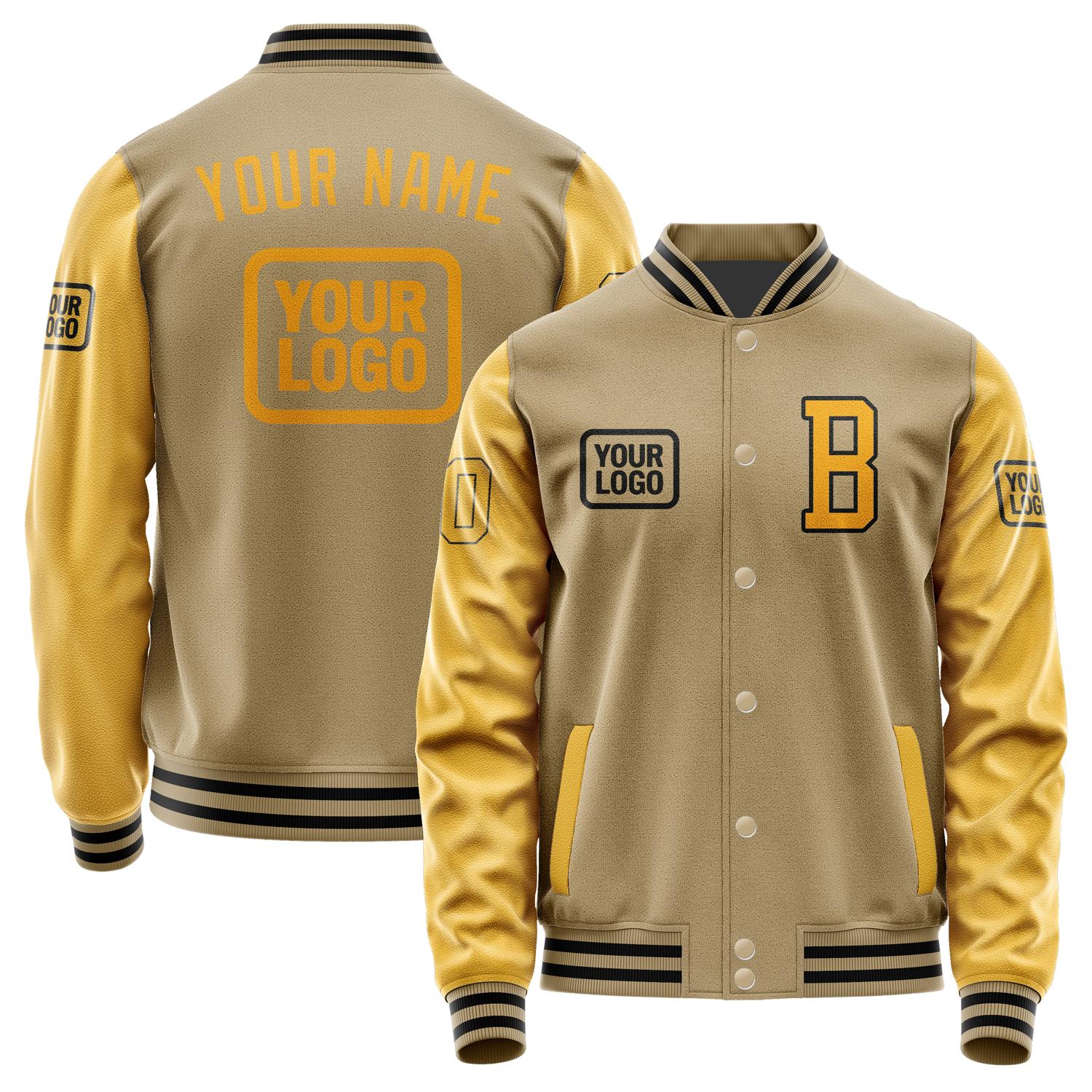 Custom Light Khaki Yellow Jacket JA252519251717191917