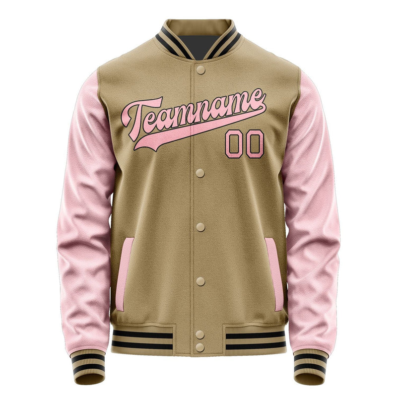 Custom Light Khaki Light Pink Jacket JA2525212517B31721