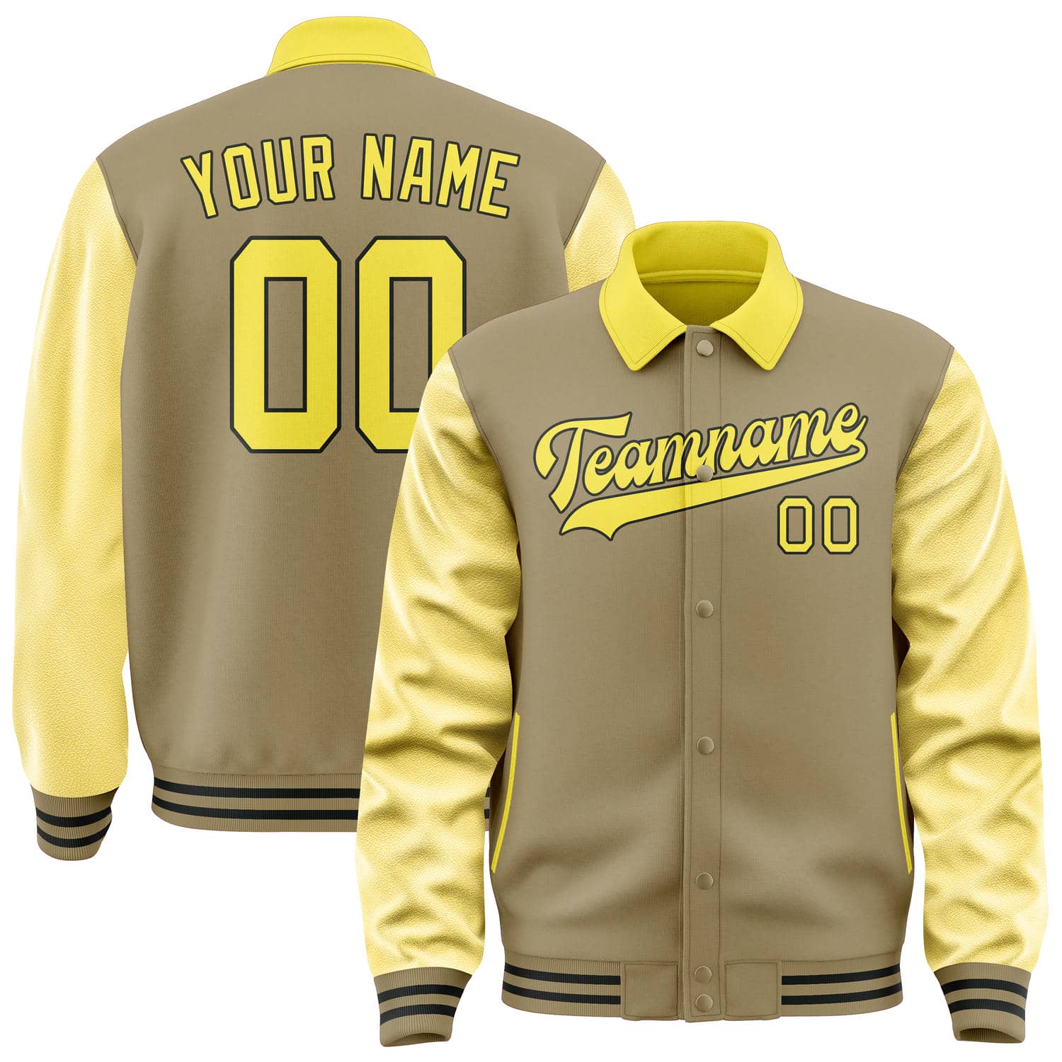 Custom Light Khaki Light Yellow Jacket