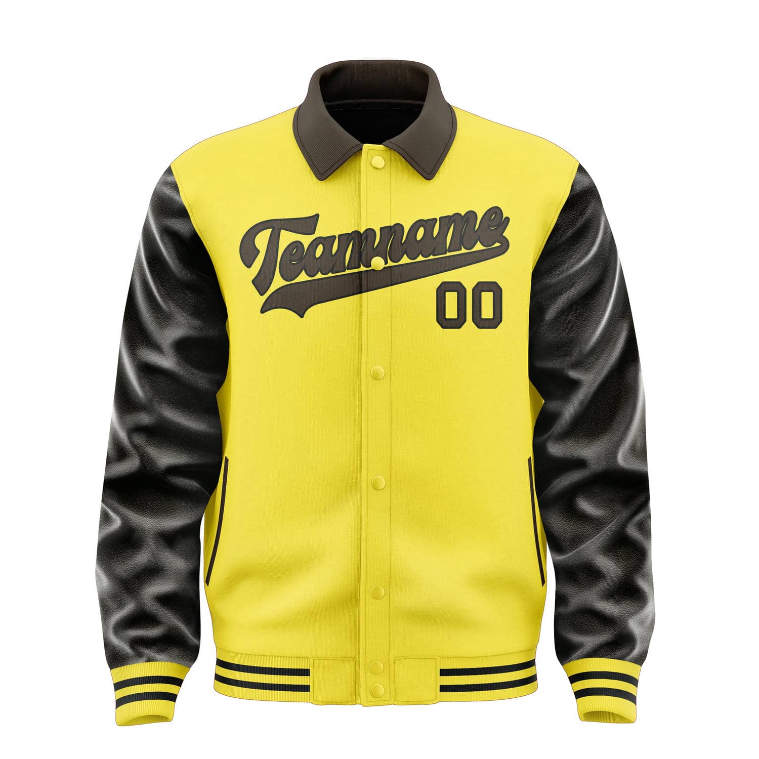 Custom Light Yellow Brown Jacket