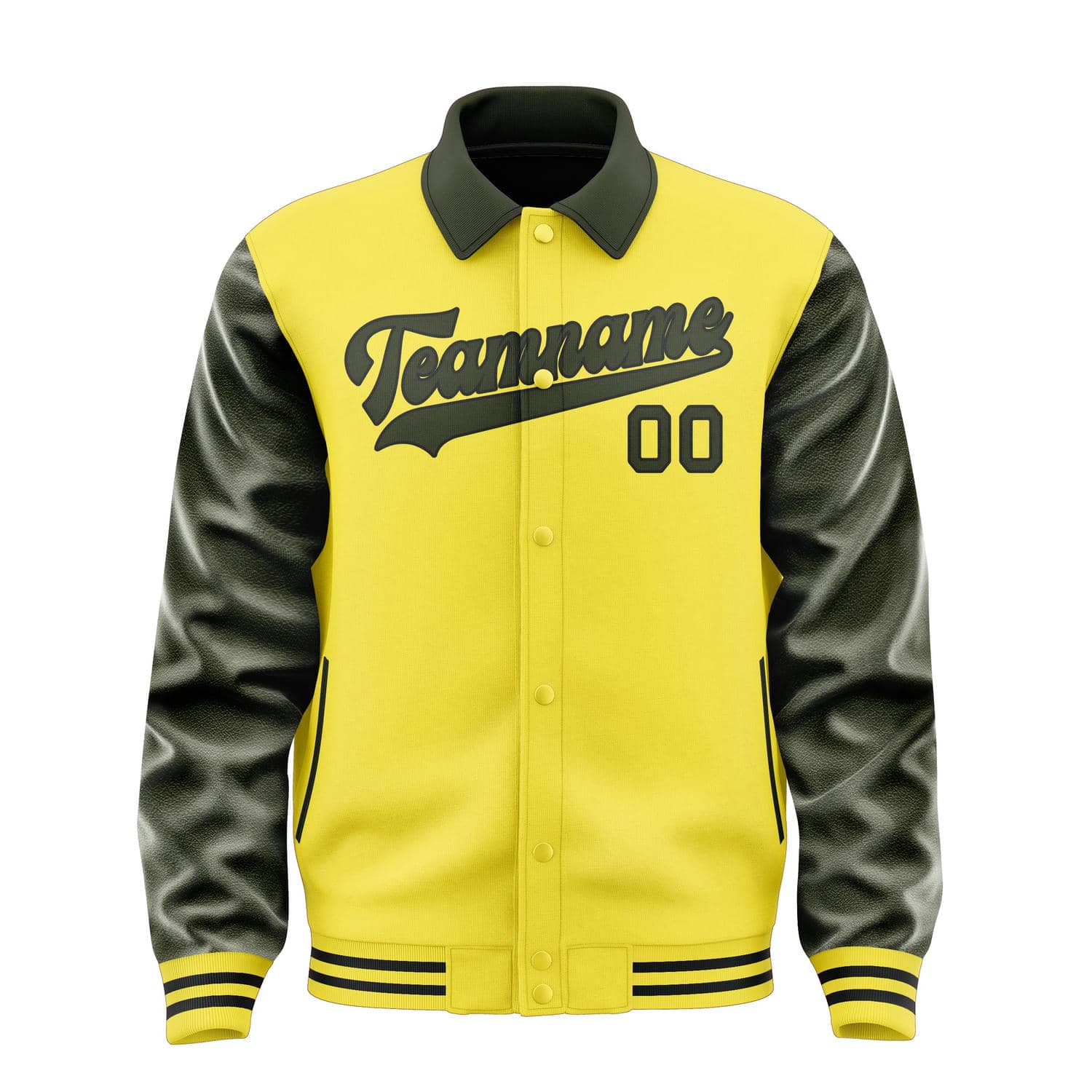Custom Light Yellow Olive Jacket