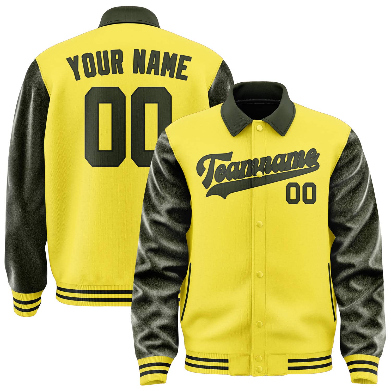 Custom Light Yellow Olive Jacket