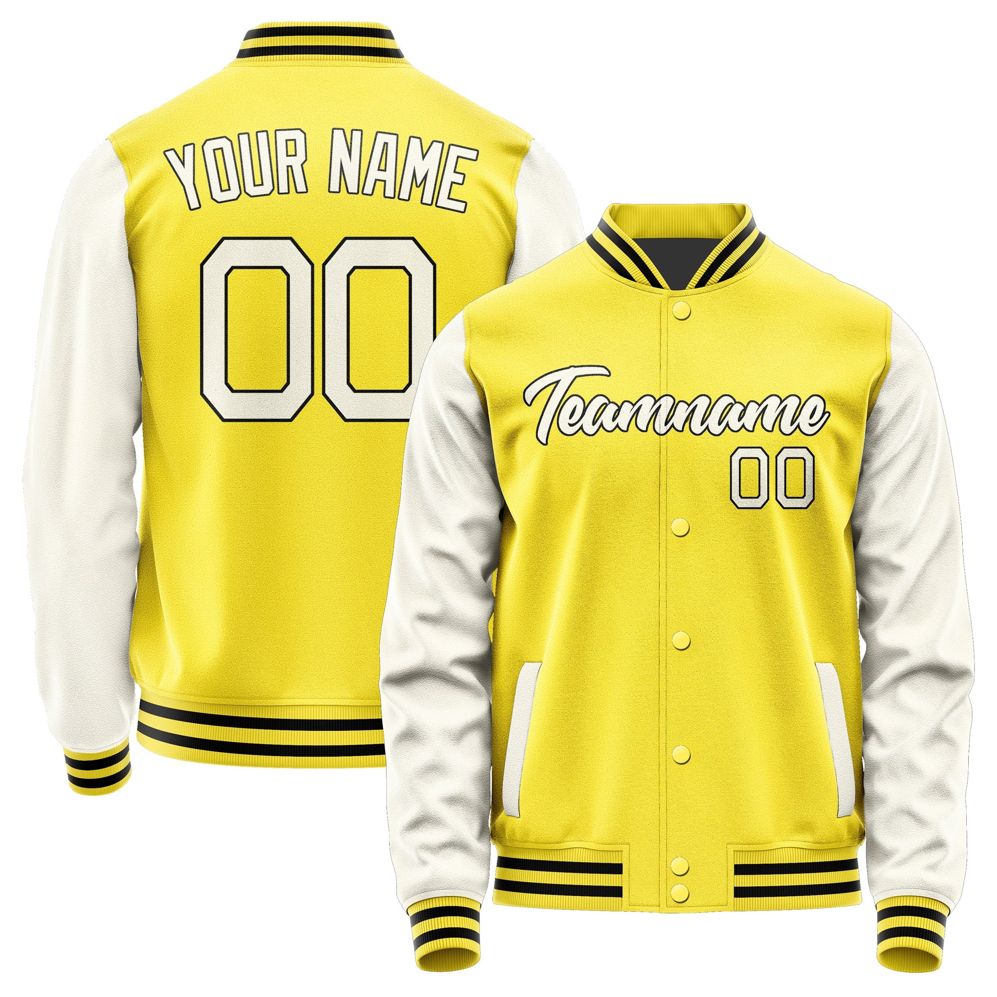 Custom Light Yellow Cream Jacket JA2626032617B21703
