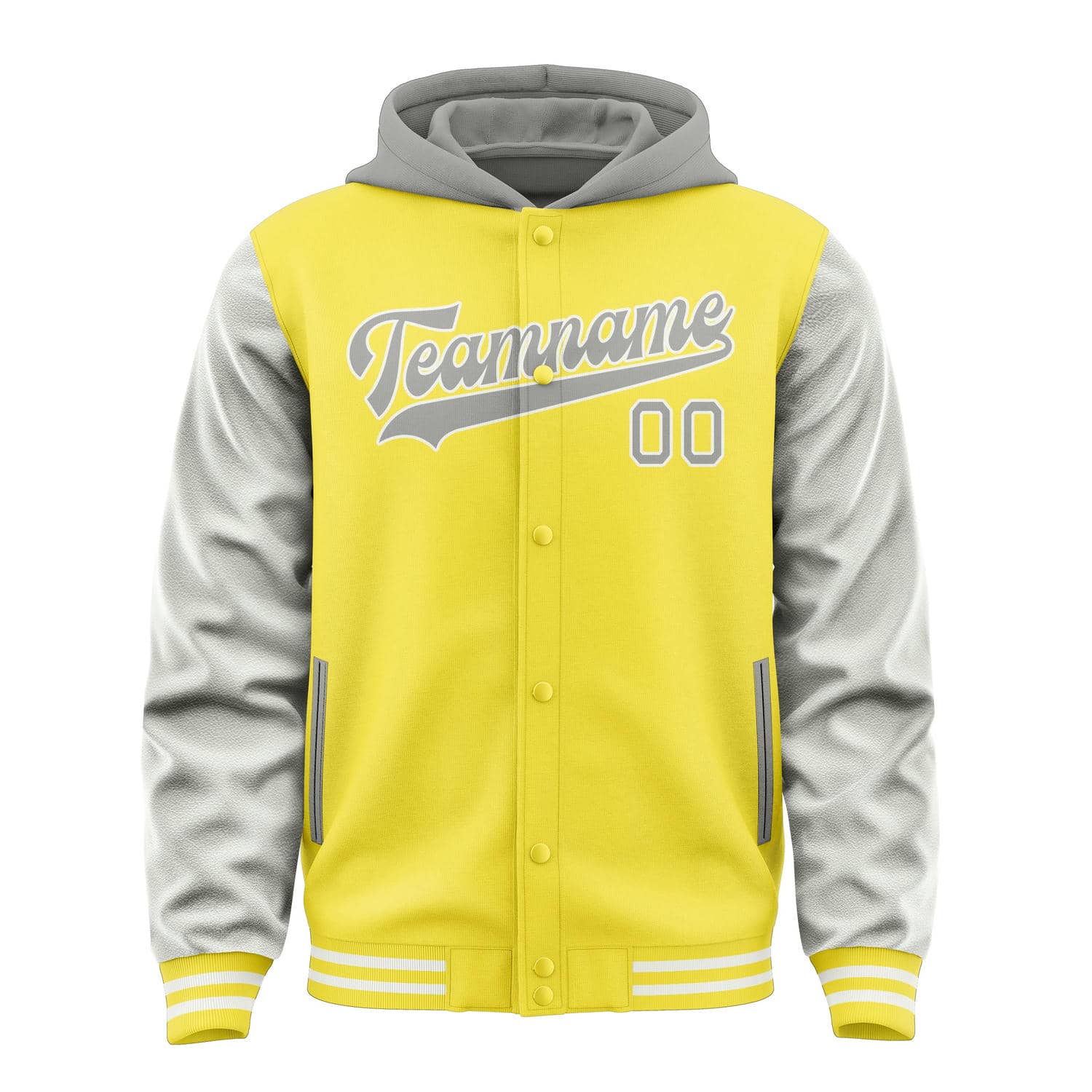 Custom Light Yellow Gray Jacket