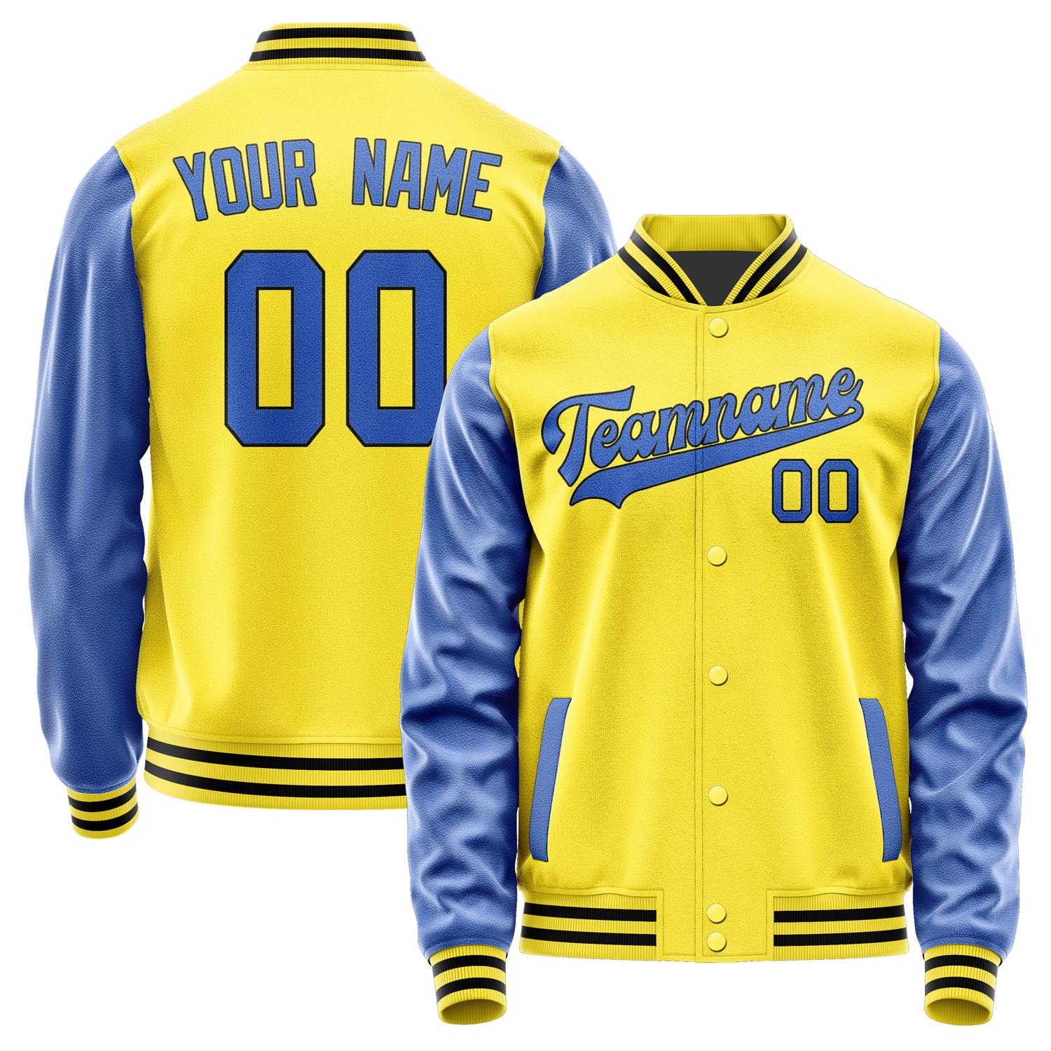 Custom Light Yellow Sky Blue Jacket JA2626092617B31709
