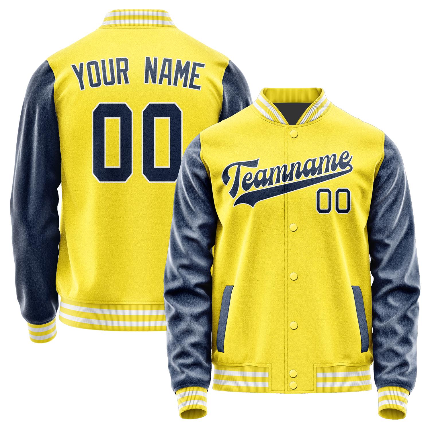 Custom Light Yellow Blue Jacket JA2626102618B31810