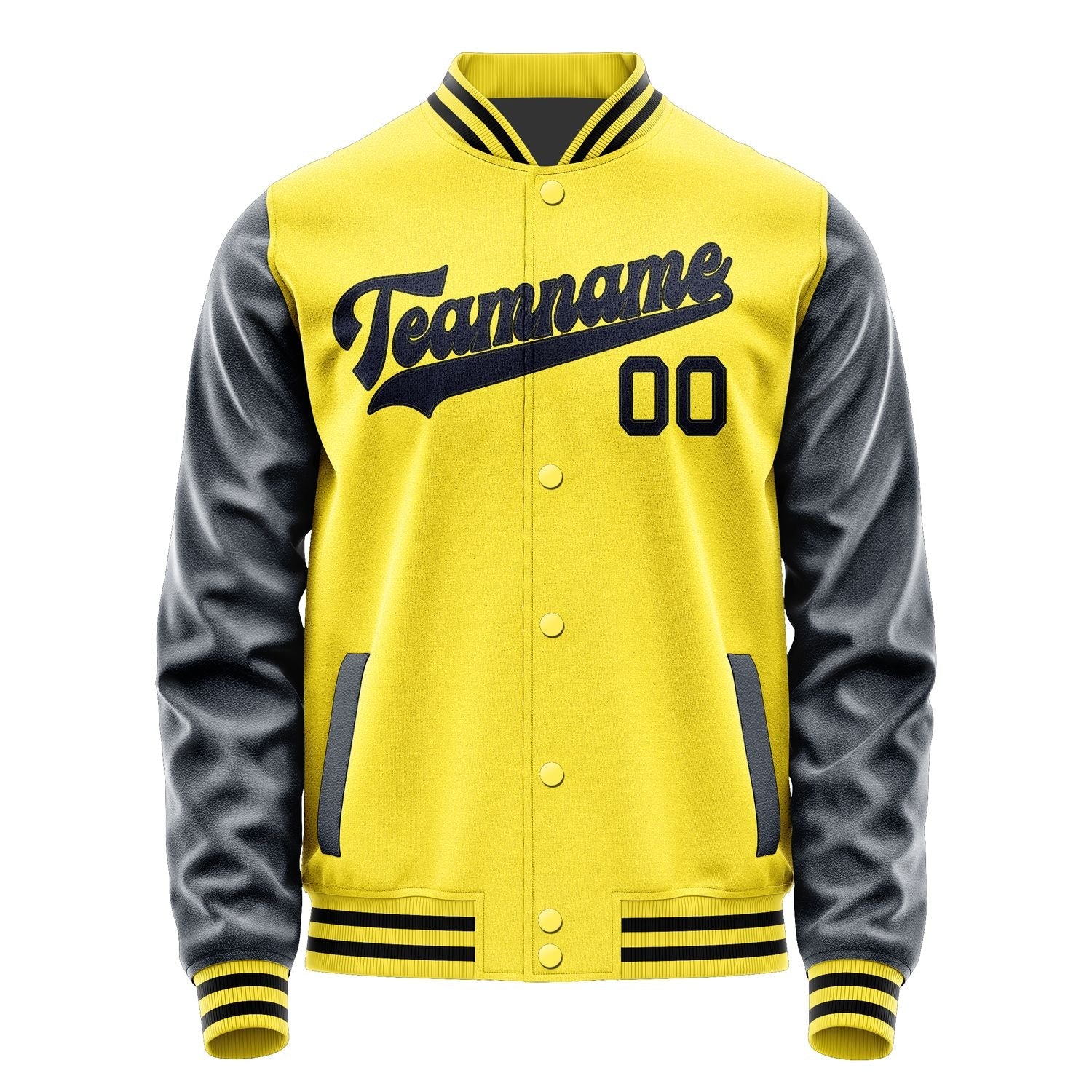 Custom Light Yellow Navy Jacket JA2626112617B31711