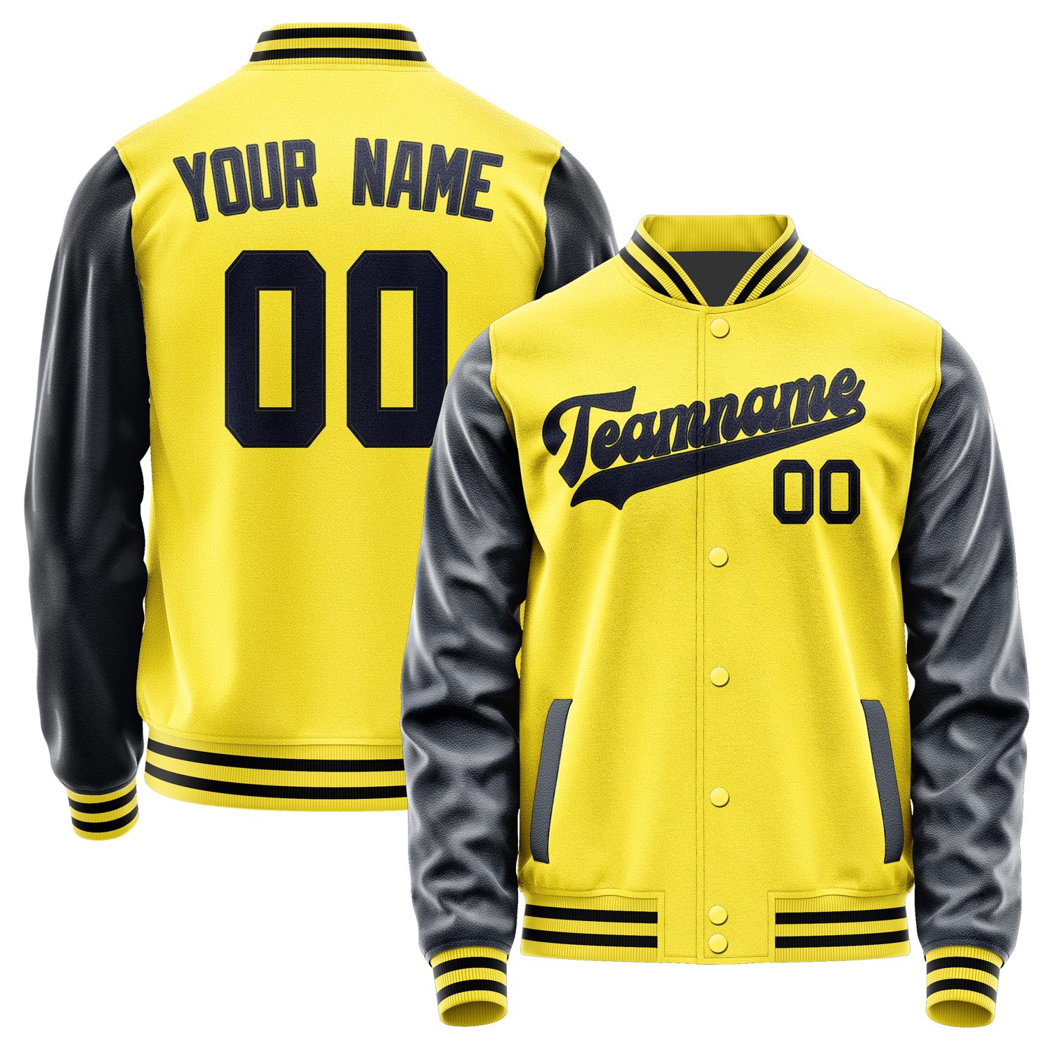 Custom Light Yellow Navy Jacket JA2626112617B31711