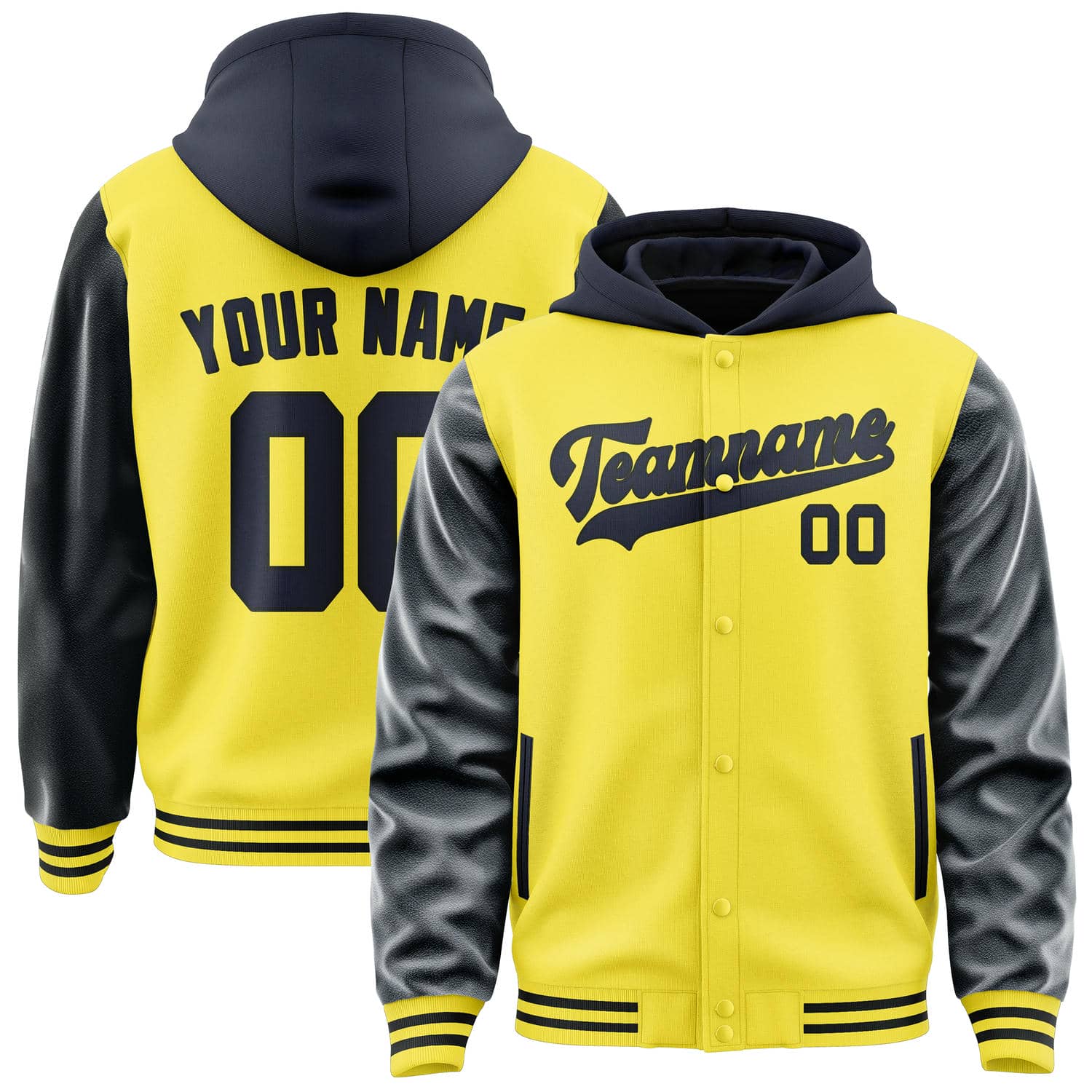 Custom Light Yellow Navy Jacket