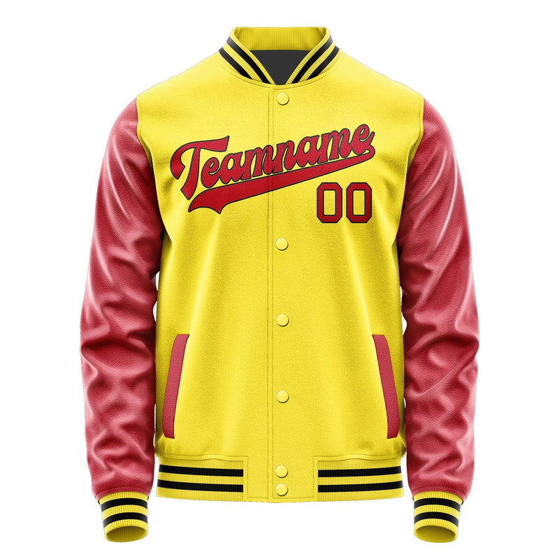 Custom Light Yellow Red Jacket JA2626142617B31714