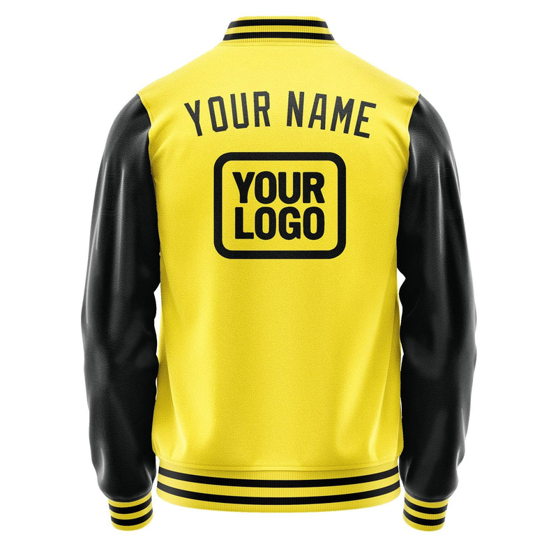 Custom Light Yellow Black Jacket JA262617261717171717