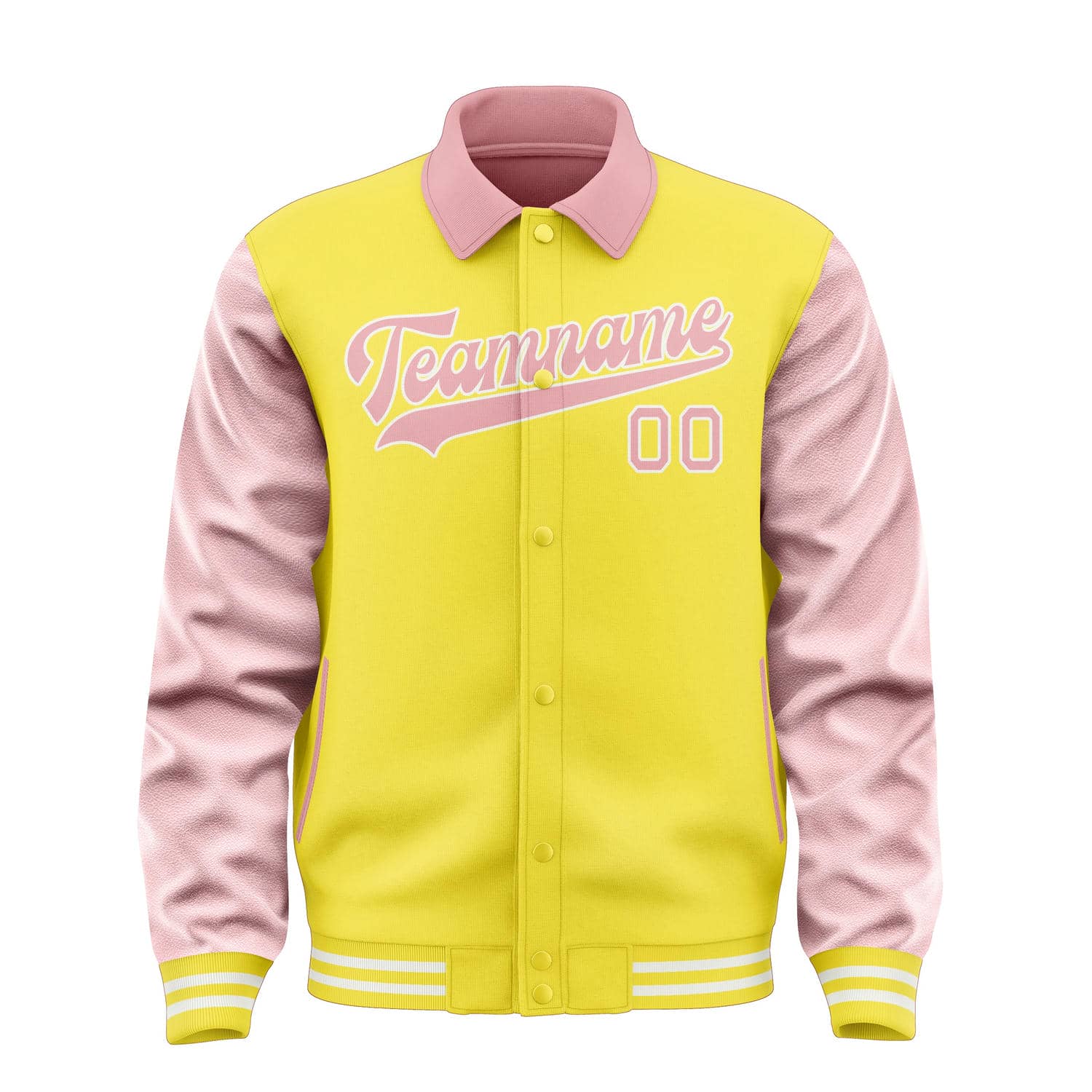 Custom Light Yellow Light Pink Jacket