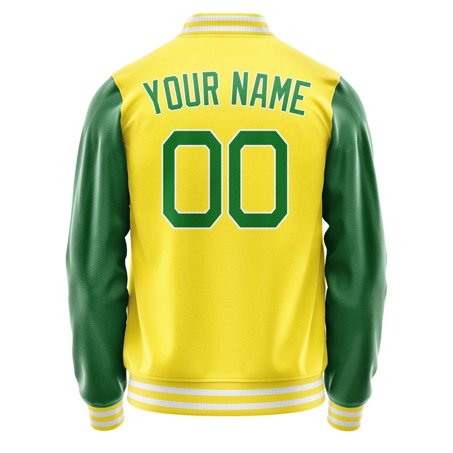 Custom Light Yellow Emerald Green Jacket JA2626242618B21824