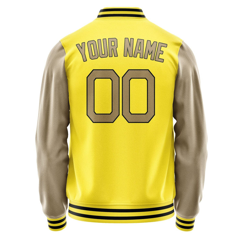 Custom Light Yellow Light Khaki Jacket JA2626252617B21725