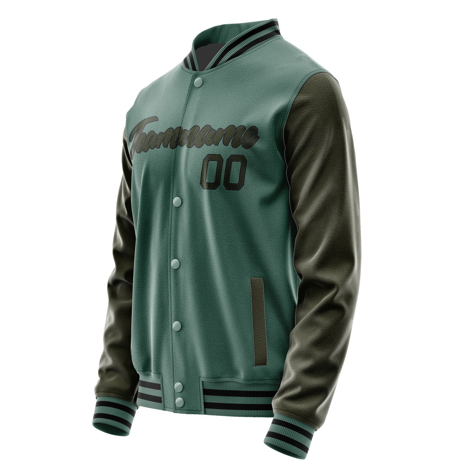 Custom Blue Green Olive Jacket JA2727022717B21702