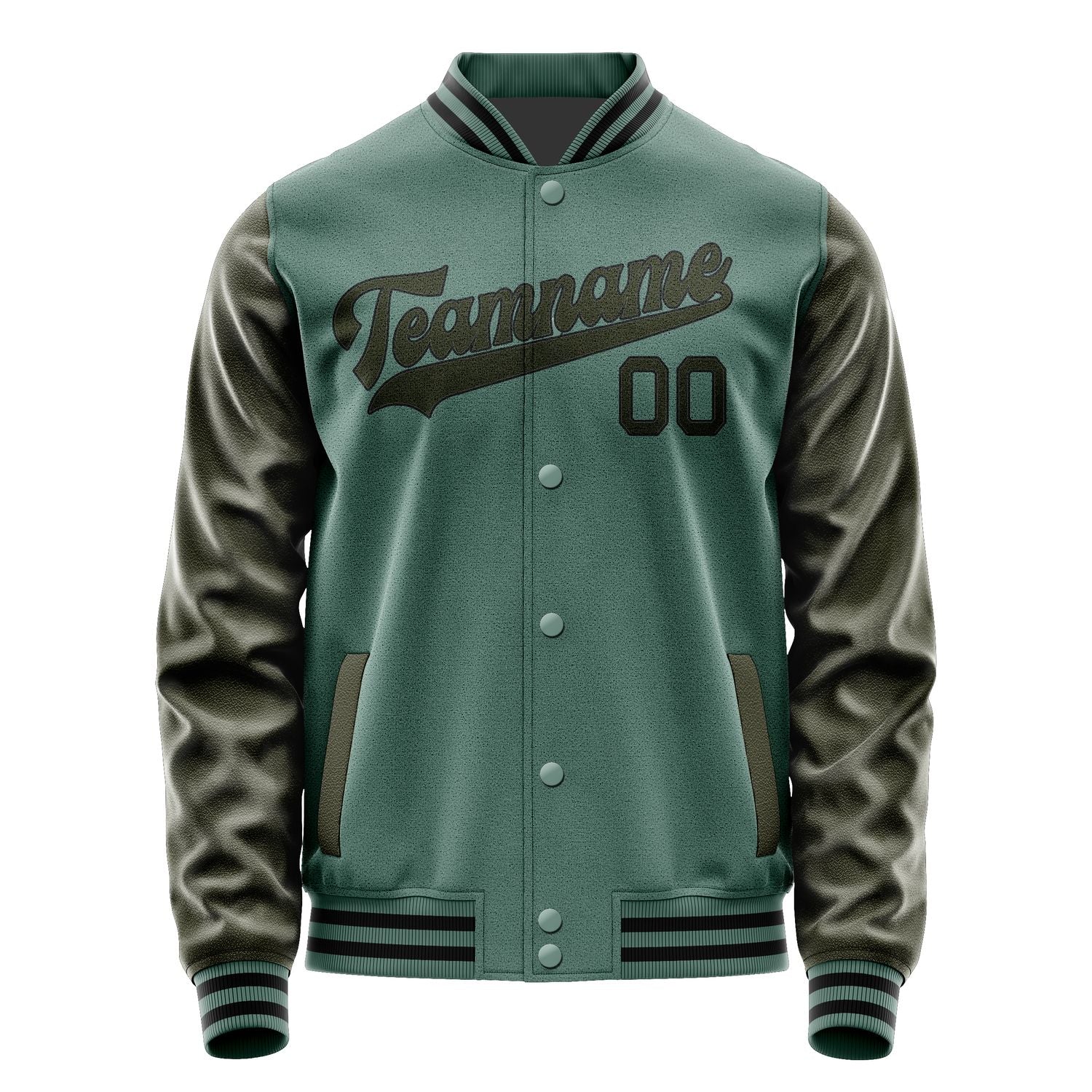 Custom Blue Green Olive Jacket JA2727022717B31702
