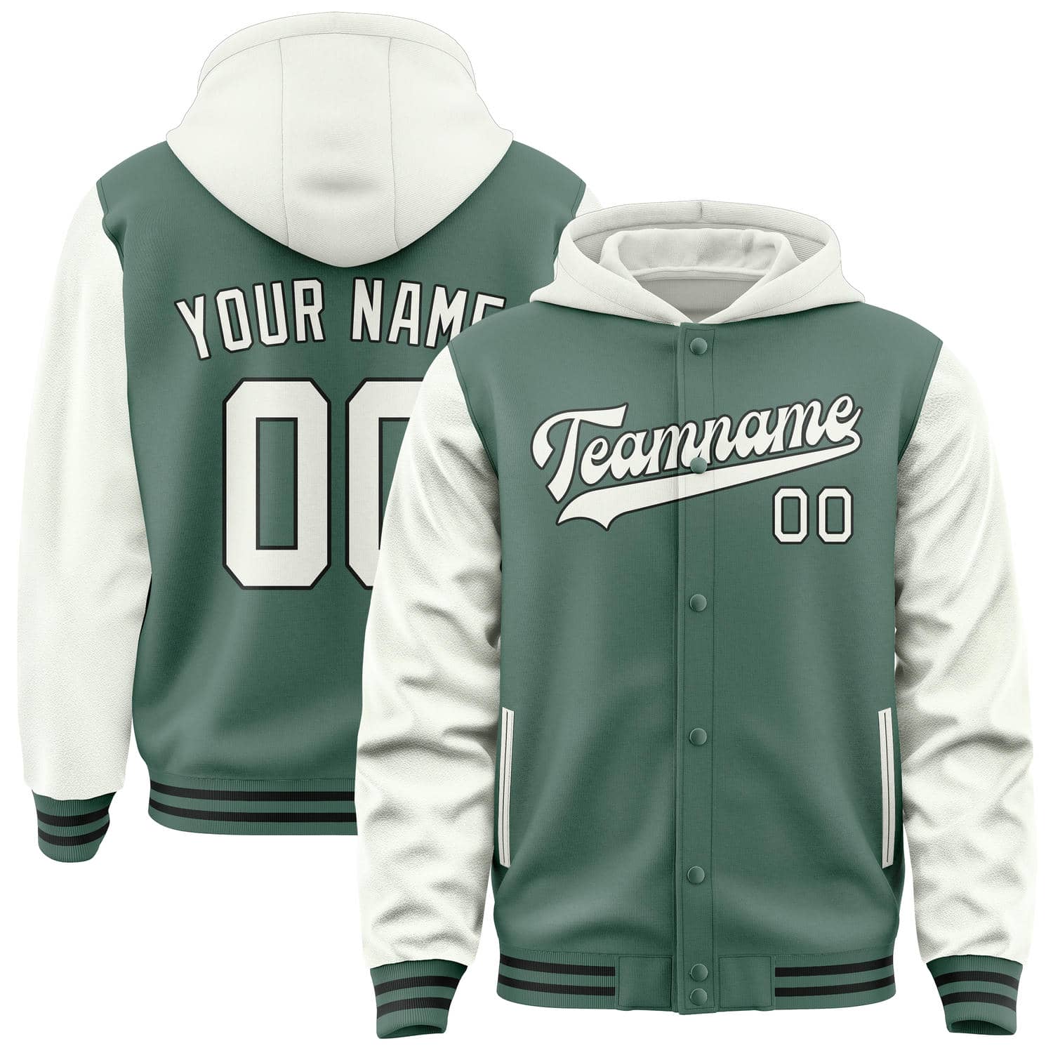 Custom Blue Green White Jacket