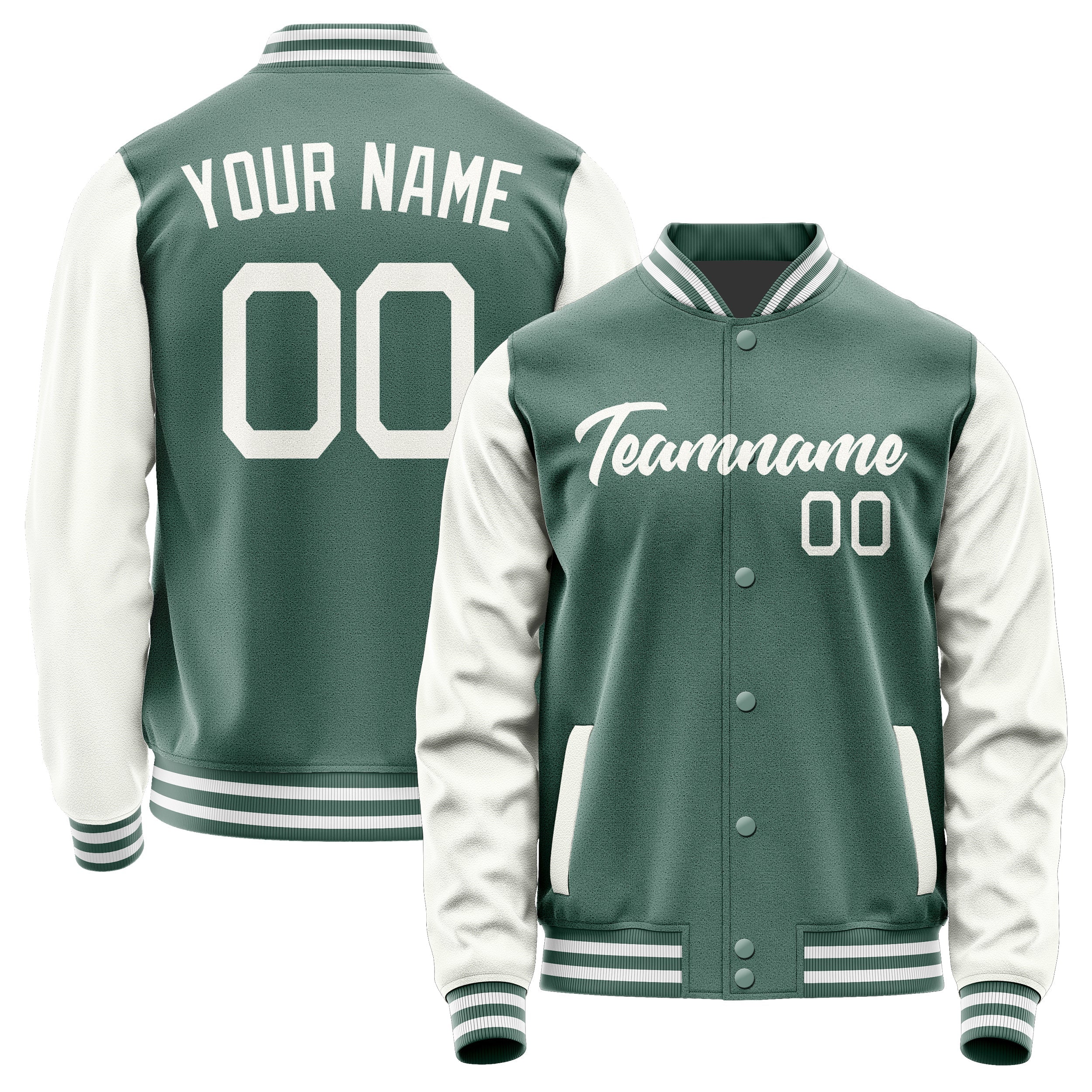 Custom Blue Green White Jacket JA2727182718B21818