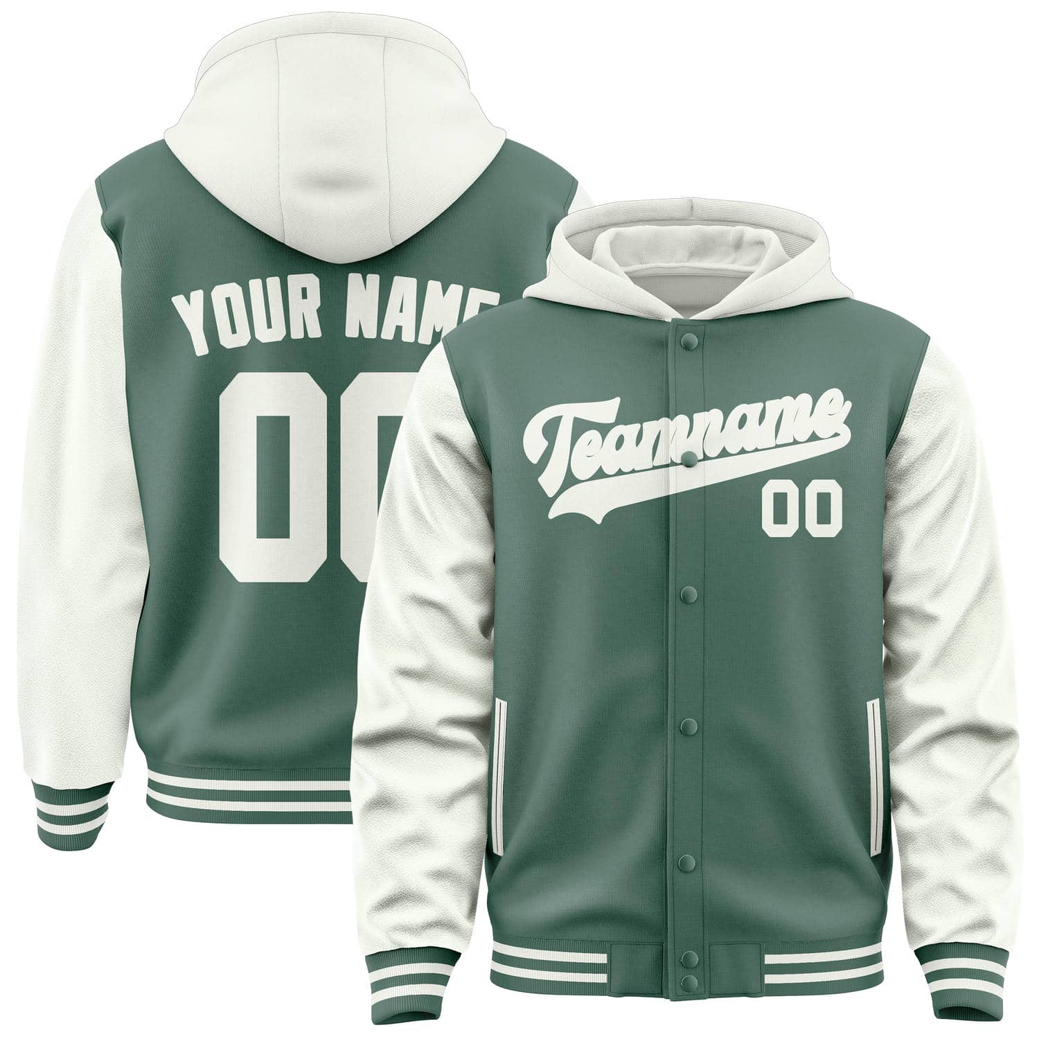 Custom Blue Green White Jacket