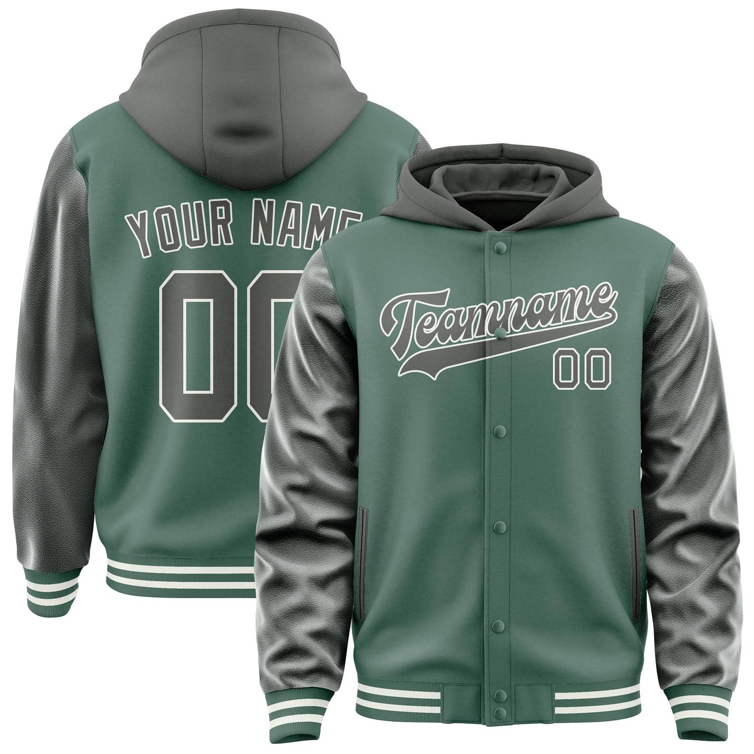 Custom Blue Green Dark Grey Jacket