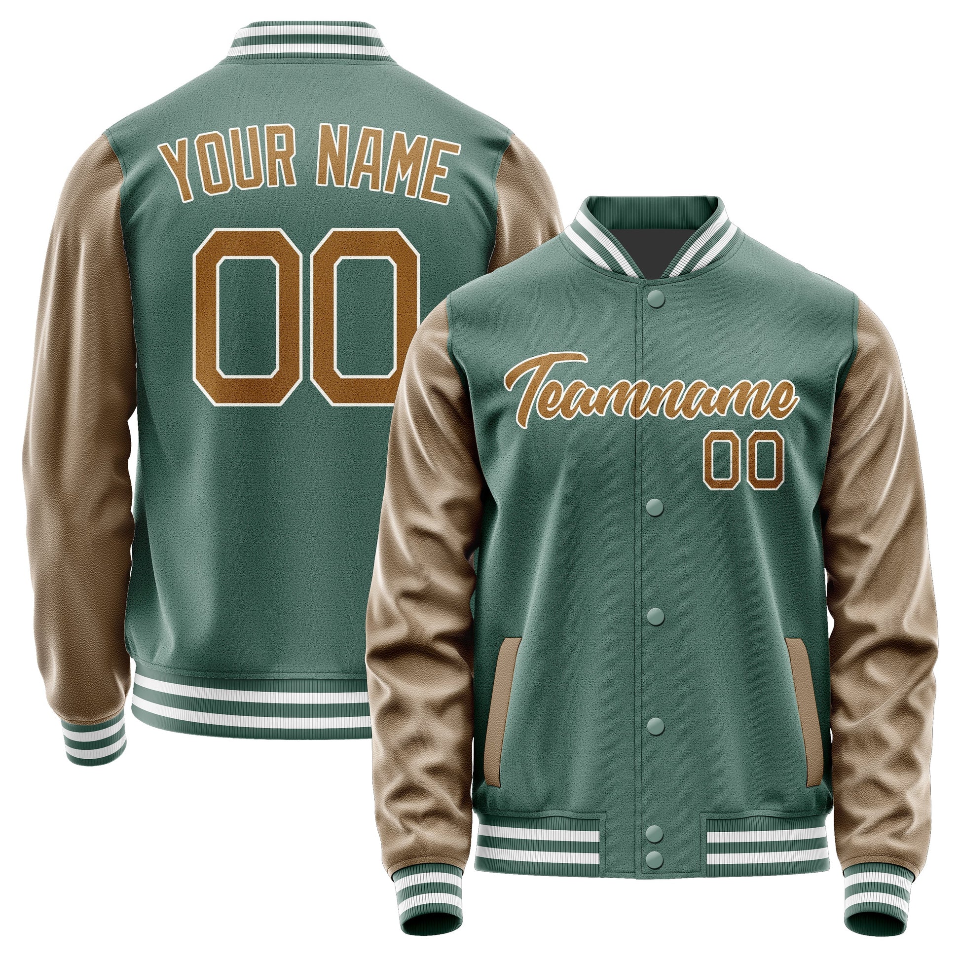 Custom Blue Green Khaki Jacket JA2727222718B21822